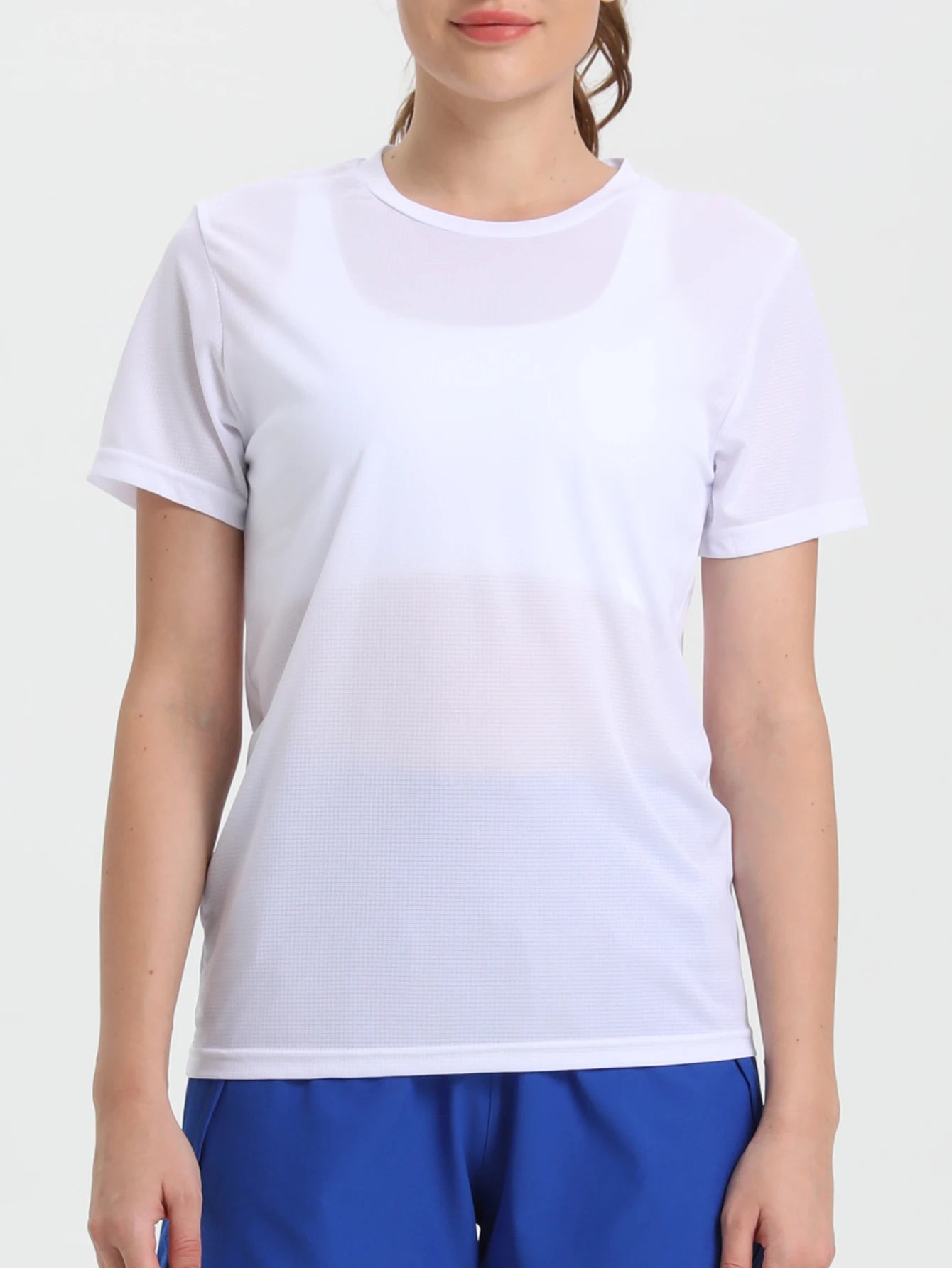 Women's Solid Color Ultralight Quick Dry Sport T-Shirt,Breathable Lightweight ,Running Gym Compression Shirt