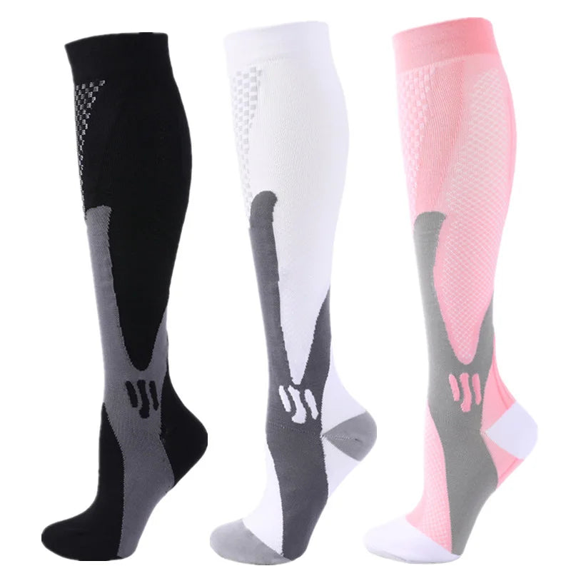 S-XXL 3 Pairs Pack/Socks Compression Socks 30 Mmhg Fit For Medical Edema Diabetes Varicose Veins Running Sports Socks Size XXL