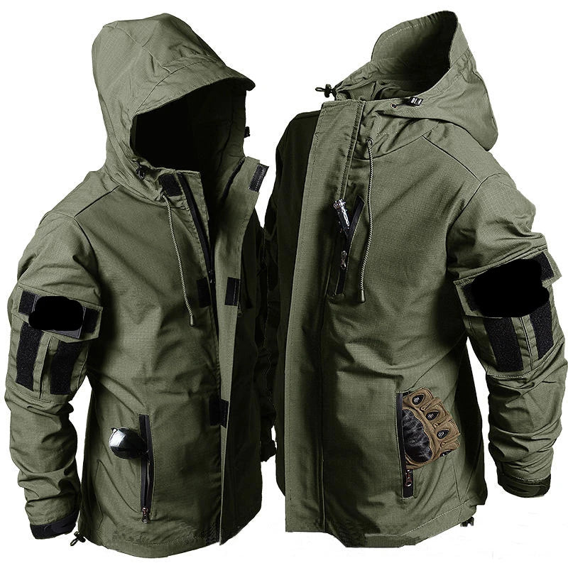 Military Bomber Sets Men Multi-pocket Waterproof Tactical Jackets+Wear-resistant Cargo Pants 2 Pcs Suits Army Ripstop Combat Set