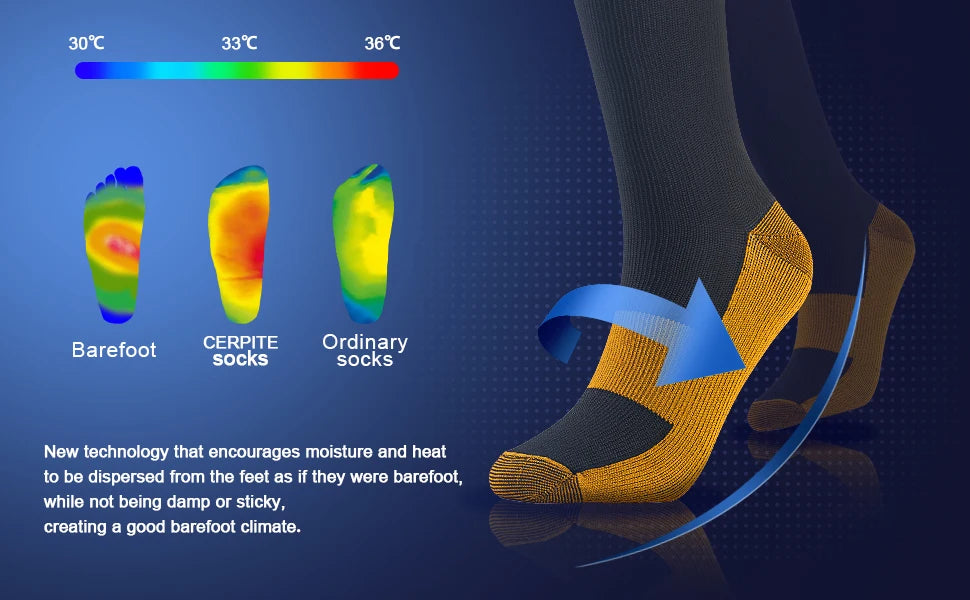 S-XXL 3 Pairs Pack/Socks Compression Socks 30 Mmhg Fit For Medical Edema Diabetes Varicose Veins Running Sports Socks Size XXL