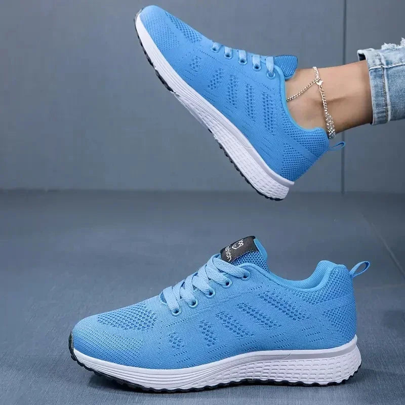 Women's Casual Flats Sports Shoes Mesh Breathable Trainers Ladies Shoes Platform Female Sneakers for Women Basket Tenis Feminino