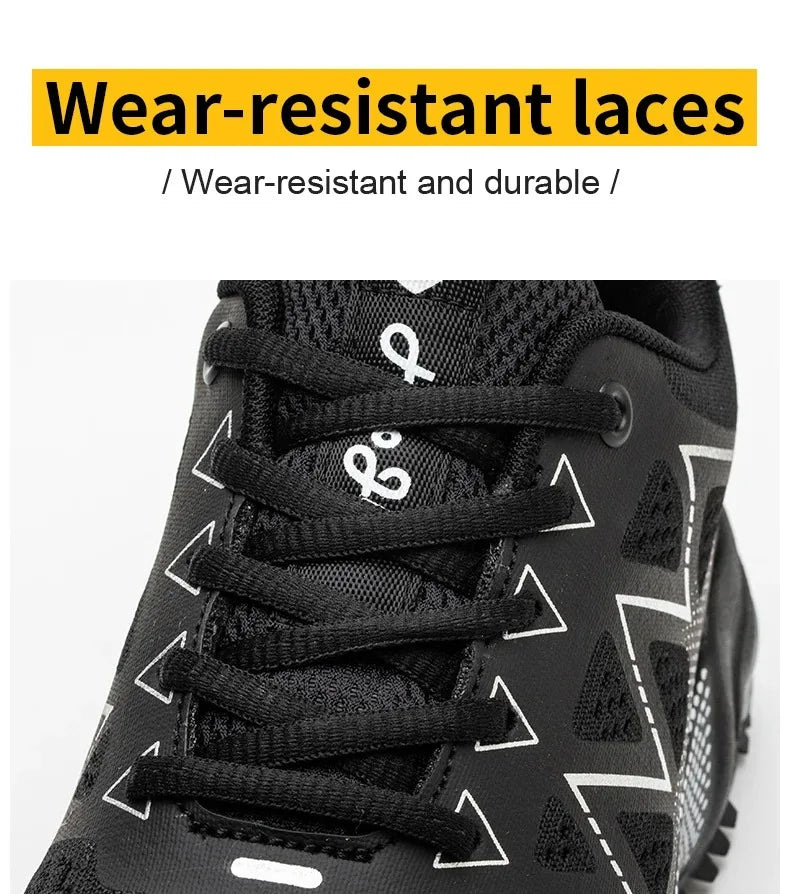 Safety Shoes Men Women Anti-Smashing Steel Toe Cap Indestructible Light Breathable Sneaker Work Shoes Safety Boots