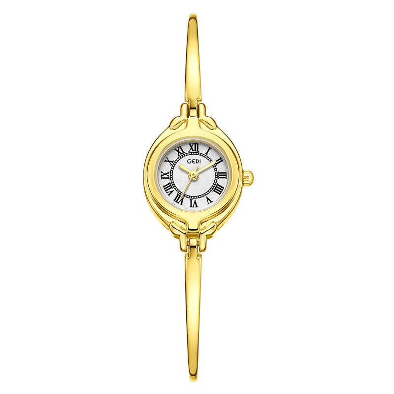 Gold Good-looking Thin Strap Quartz Watch - BabynBeauty