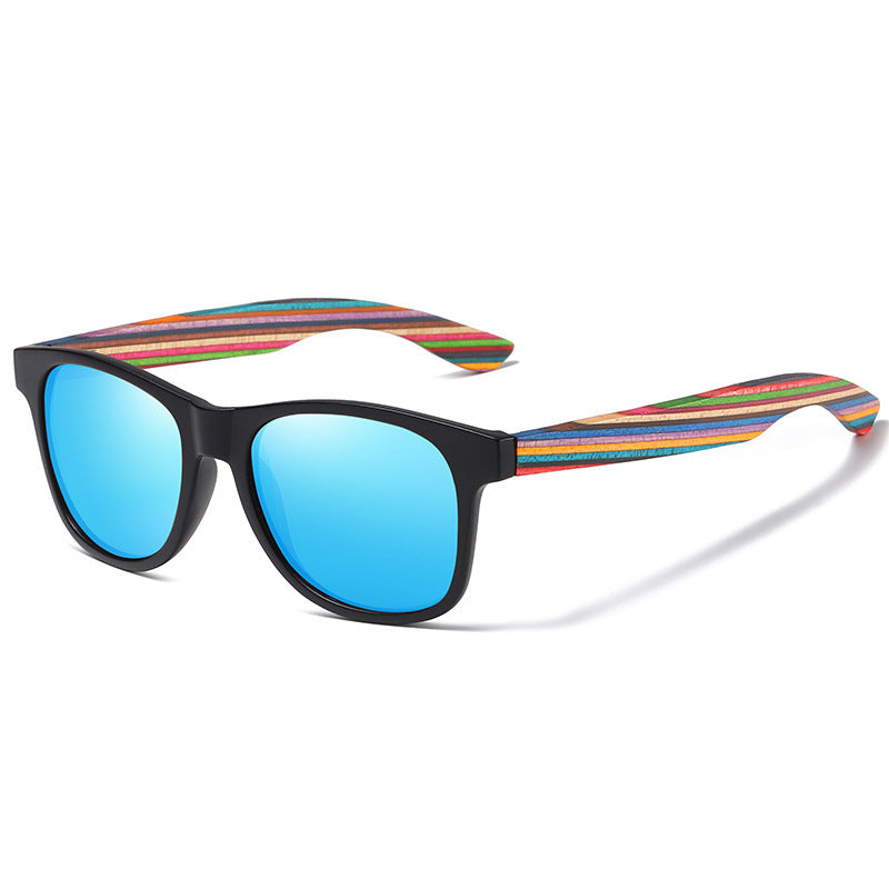 No Rice Nail Sand Black Color Wood Eco-friendly Polarized Sunglasses