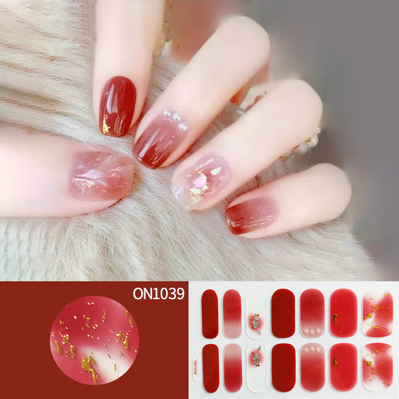 Laser Bronzing Flower Butterfly Nail Sticker