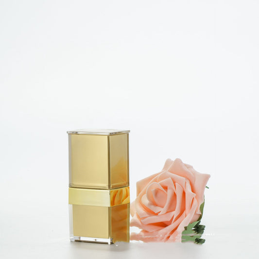 Acrylic Square Set Bottle Golden Lotion Toner - BabynBeauty
