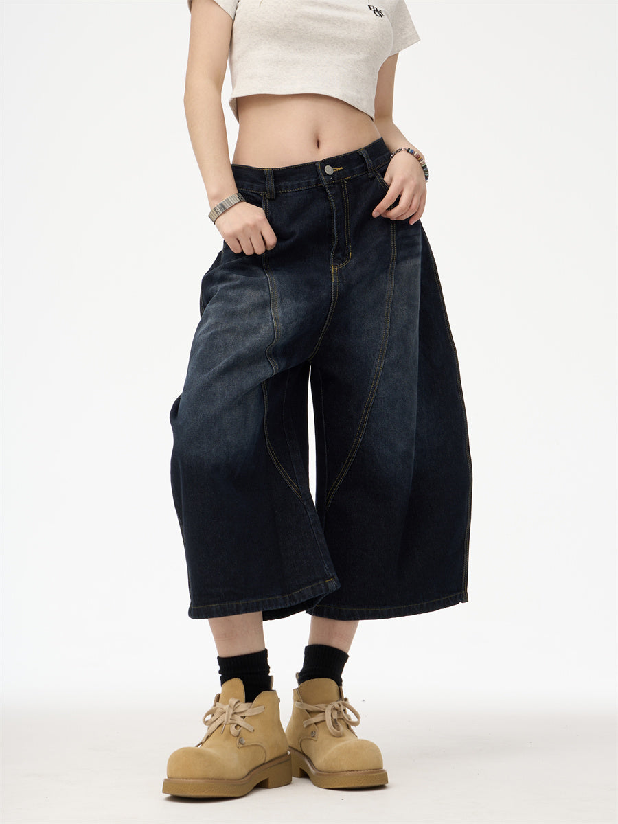 Spring American Retro Embroidered Back Jeans