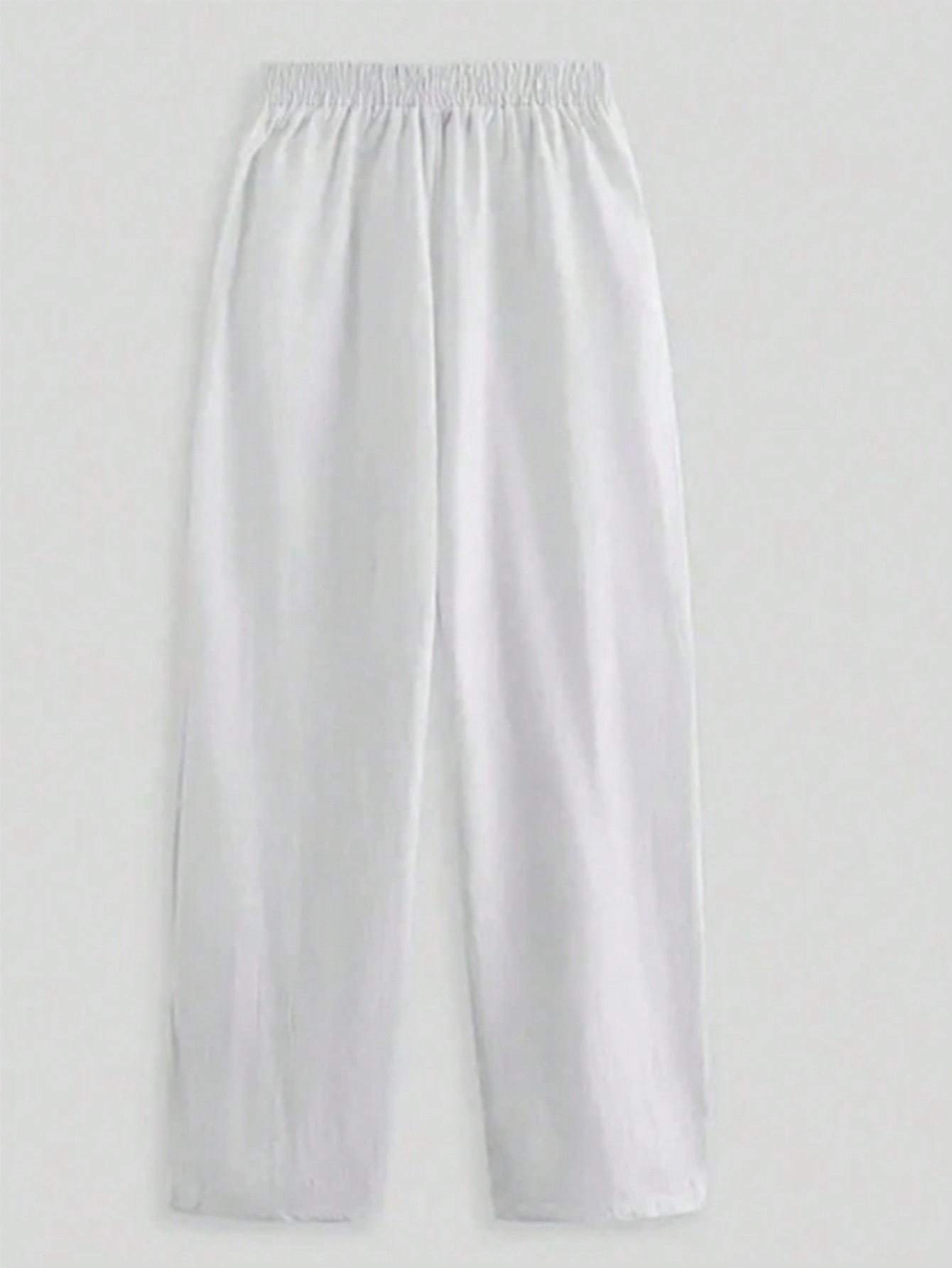 Women's Elastic Waist Wide-Leg Pants