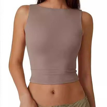 Women's Solid Color Casual Retro Vest