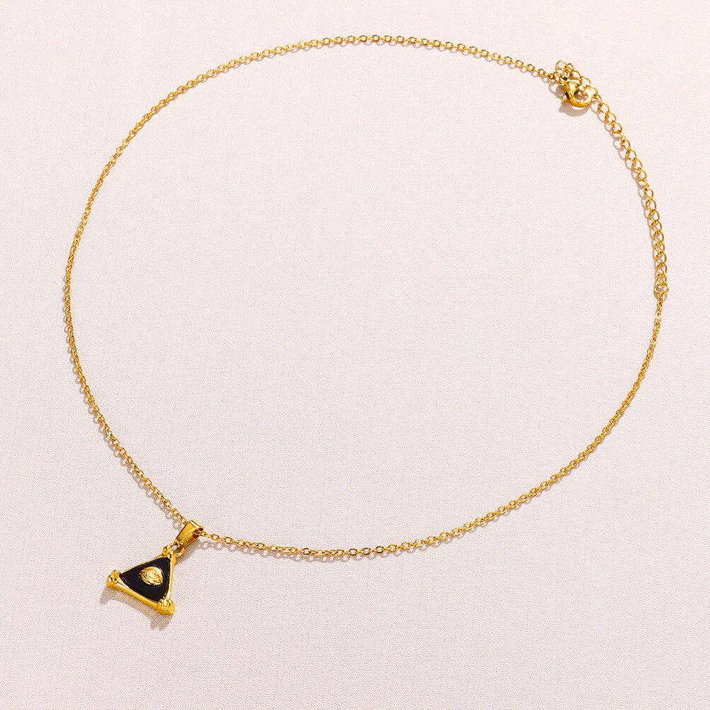 Fashion Triangle 18K Gold Stainless Steel Necklace