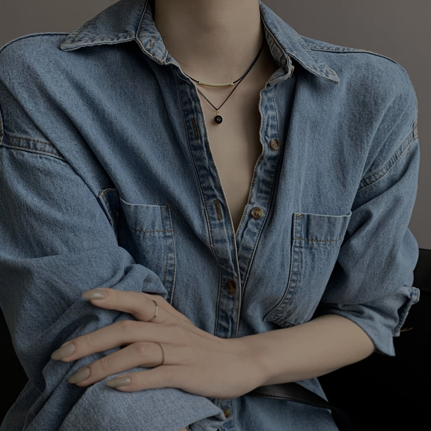 Clavicle Chain Black Dark European And American Style Female