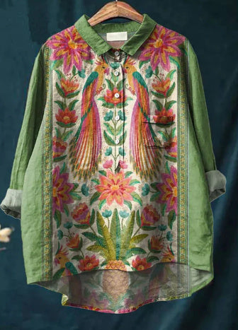 Casual Long Sleeve Shirt Print