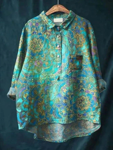 Casual Long Sleeve Shirt Print