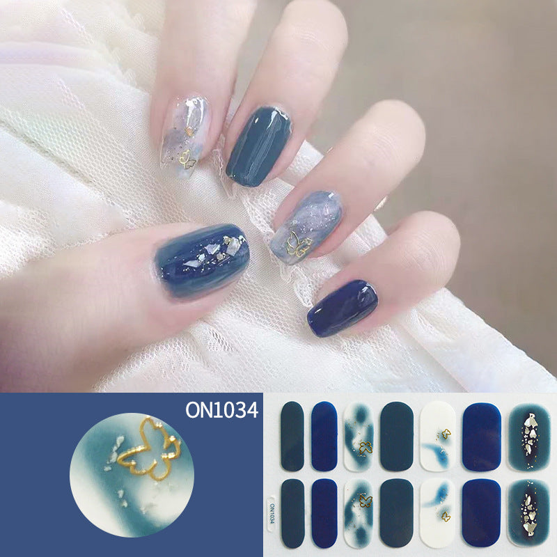 Laser Bronzing Flower Butterfly Nail Sticker