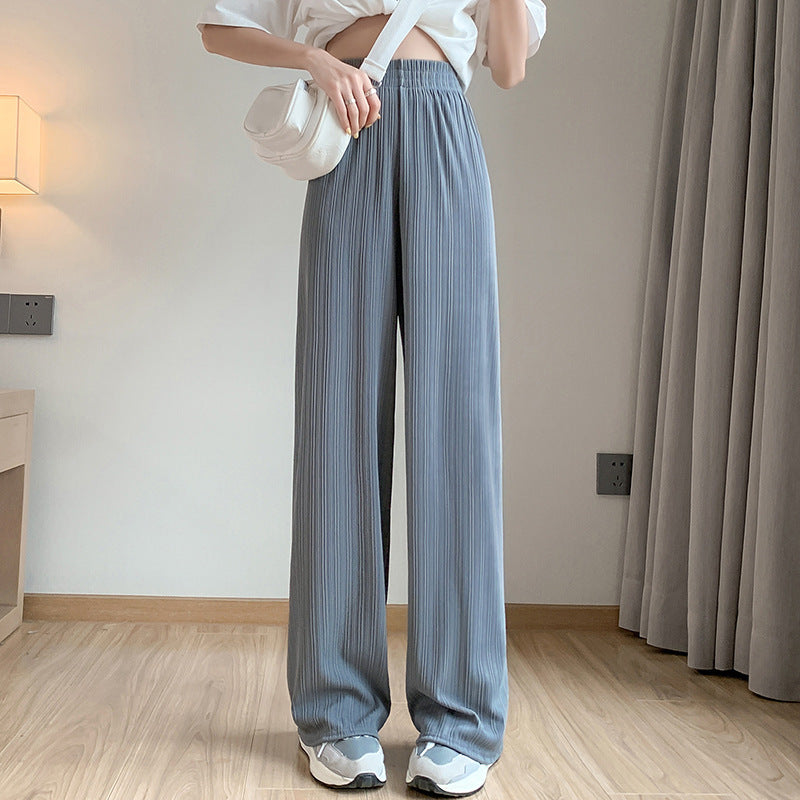 Loose Straight Casual Ice Silk Wide-leg Pants Women