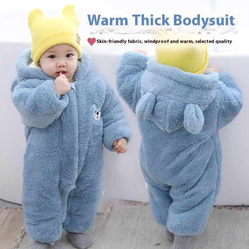 Baby Thickened Warm Jumpsuit Newborn Rompers