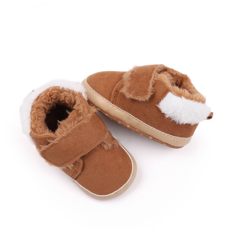 Autumn And Winter Baby's Shoes Fleece-lined Learn To Keep Warm