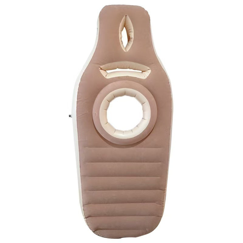 Inflatable Maternity Mattress Lying Pad Sleeping Pillow Inflatable Mattress Surface Flocking Inflatable Lying Pad - BabynBeauty