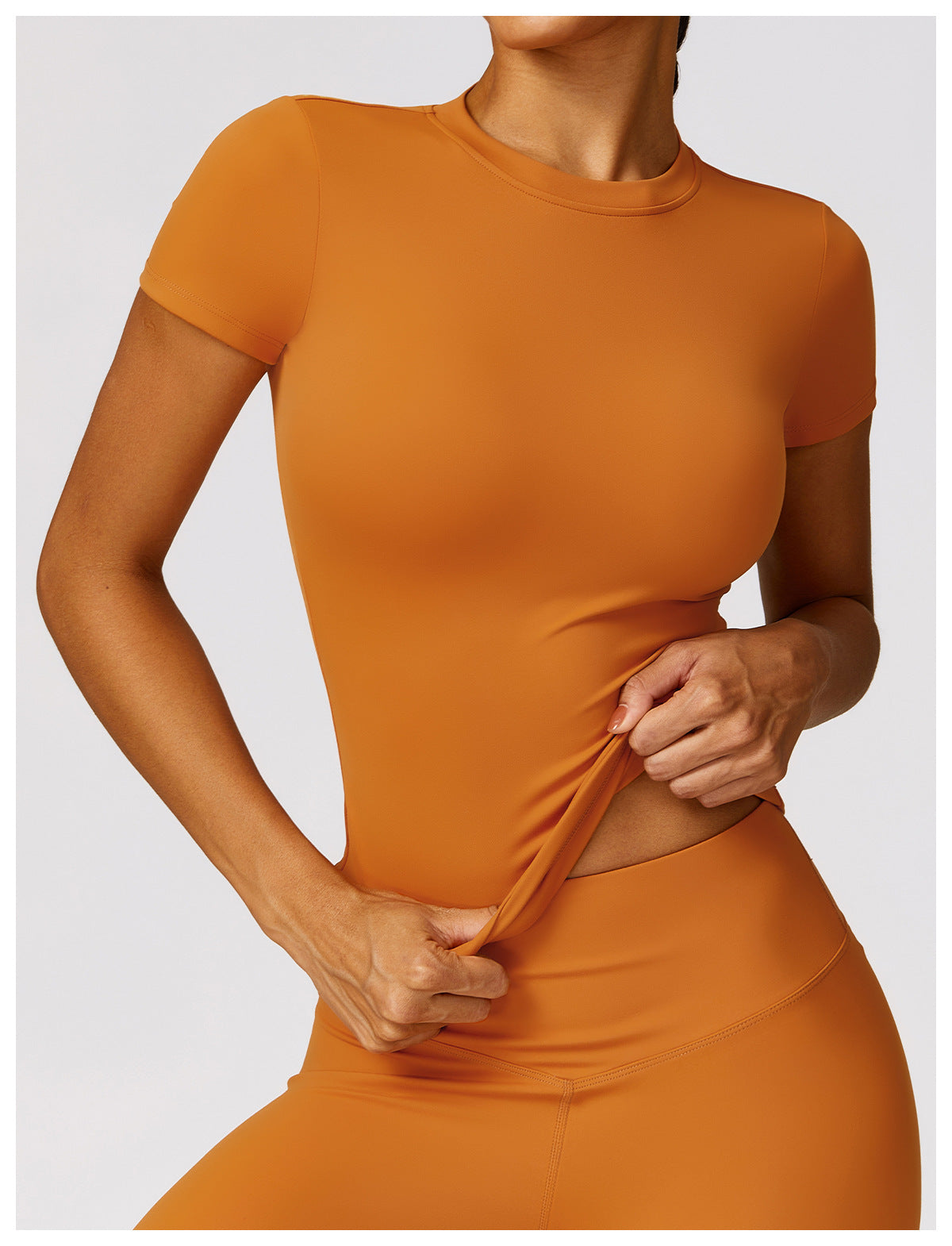 Spring T-shirt, Quick Drying Women's Yoga Suit, Short Sleeved Fitness Top, Running Exercise