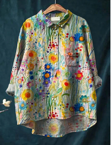 Casual Long Sleeve Shirt Print