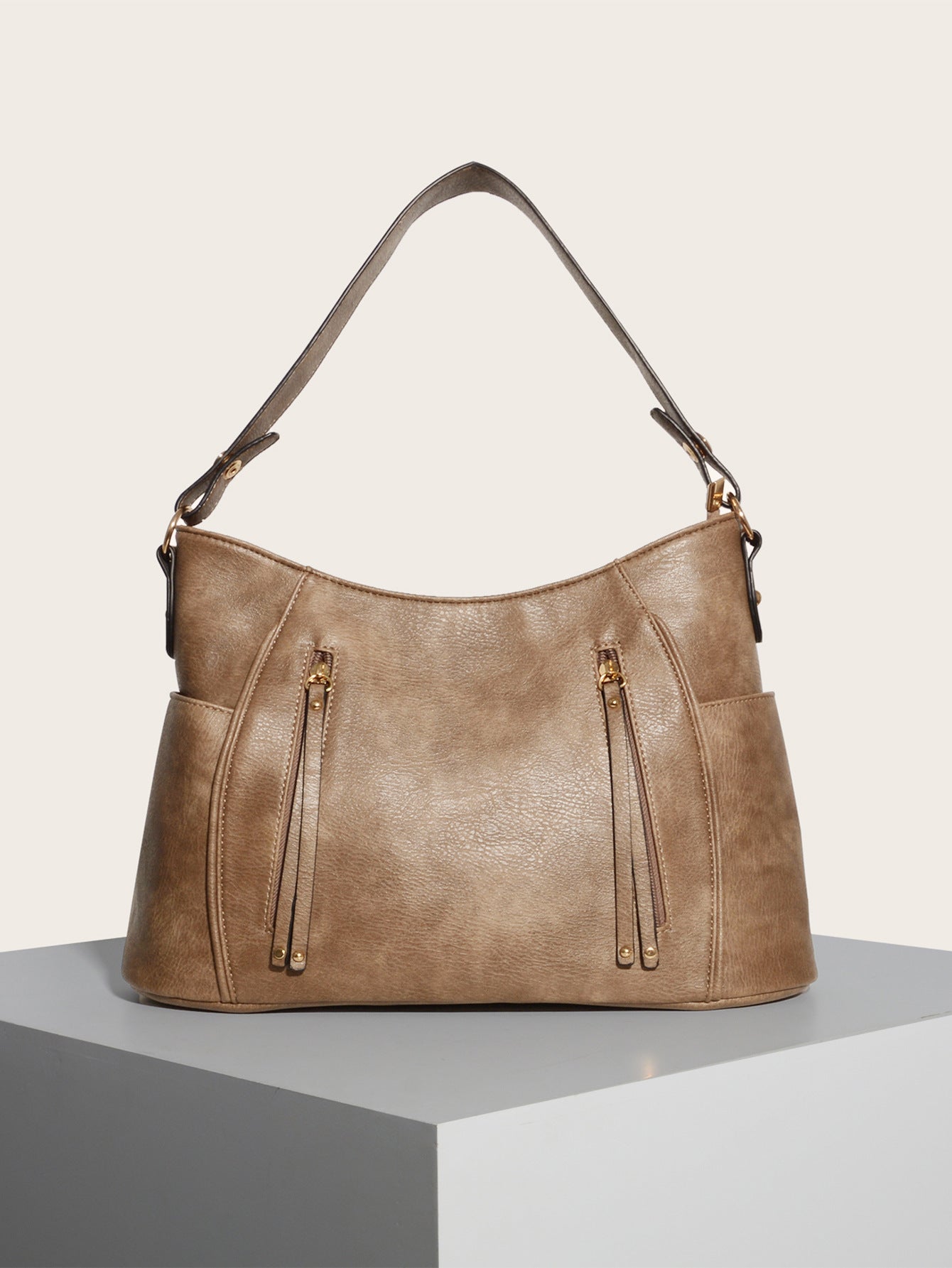 Retro Double Zipper Tassel Women's Portable Shoulder Bag - BabynBeauty