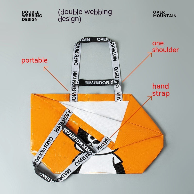 Waterproof Cartoon Woven Foldable Eco-friendly Shopping Bag