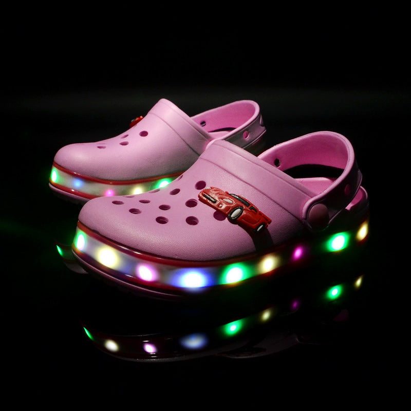 Shoes With LED Light Children's Hole Shoes Summer Children - BabynBeauty