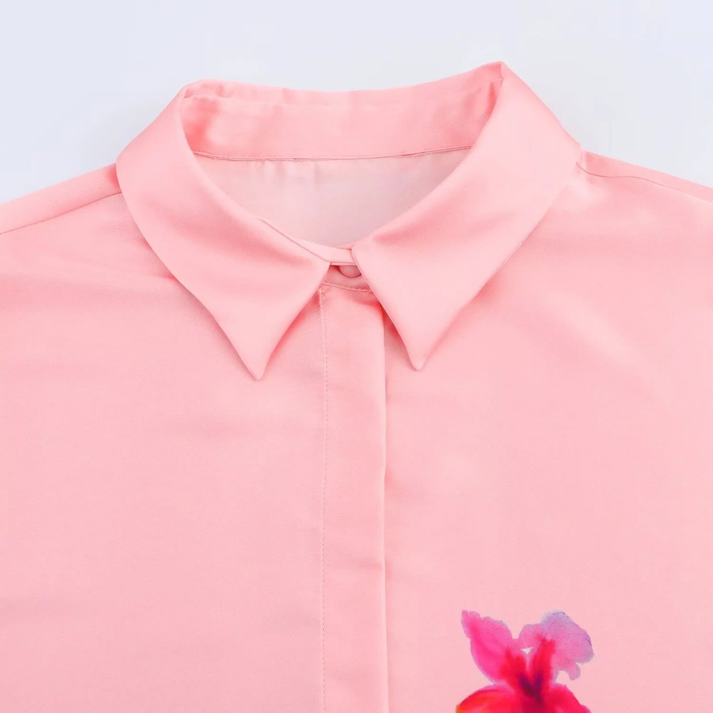 Women's Fashion Printing Lapel Shirt