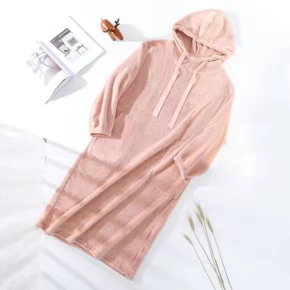 Coral Velvet Pajamas Women Wear Hoodies - BabynBeauty