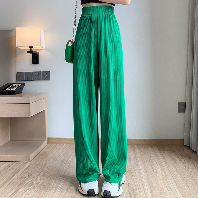 Loose Straight Casual Ice Silk Wide-leg Pants Women