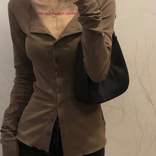 Sweet And Spicy Waist Trimming Shirt Women