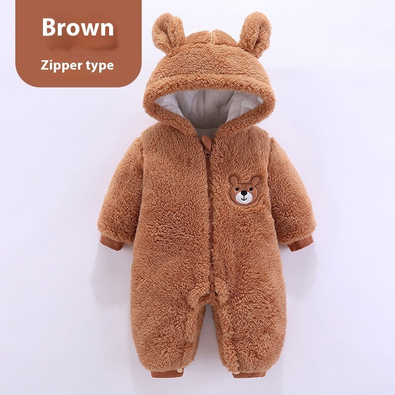 Baby Thickened Warm Jumpsuit Newborn Rompers - BabynBeauty