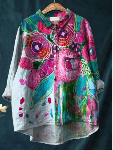 Casual Long Sleeve Shirt Print