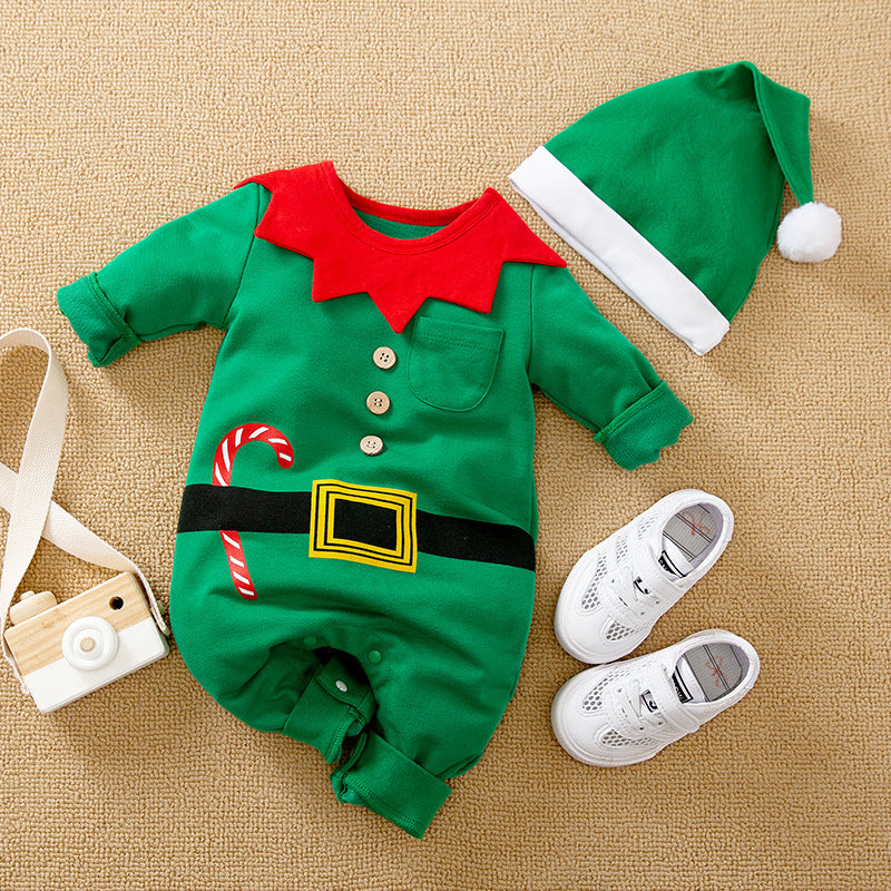 Autumn And Winter Long Sleeves Newborn Baby Jumpsuit