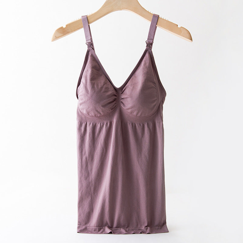 Nursing Bra Underwear Postpartum Belly Shaping Sling Nursing Vest - BabynBeauty