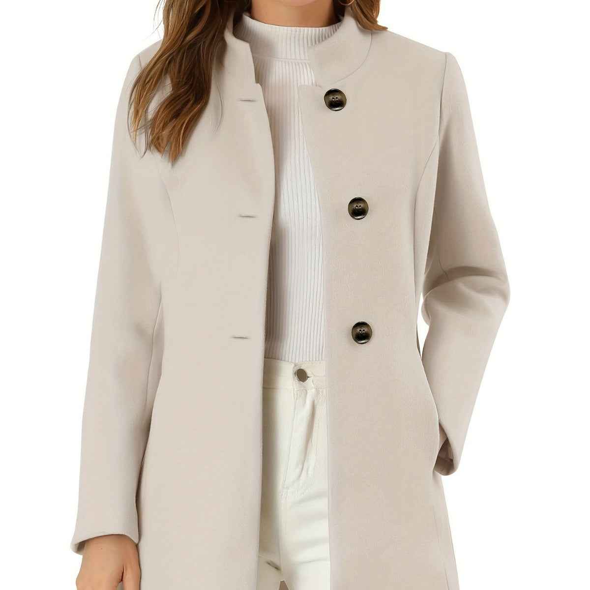 Women's Coat Fashion Casual Solid Color Autumn And Winter