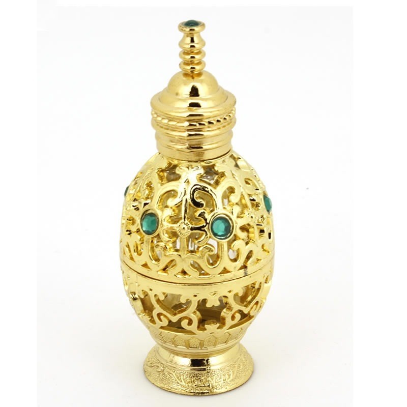 Heart-shaped Inlaid Ornamental Stone Middle East Perfume Bottle