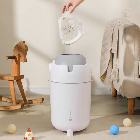 Household Baby Diapers Trash Can Large Capacity Round