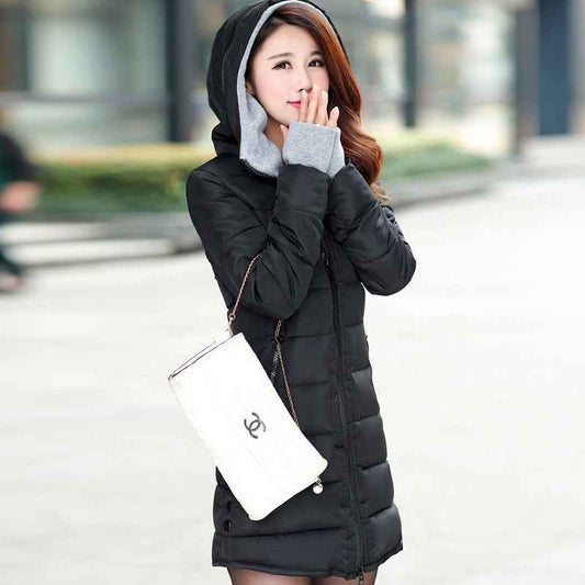 New Windproof Waterproof Winter Jacket Women Coat Female Padded Coat Long Section Women Coat Windbreaker Parka