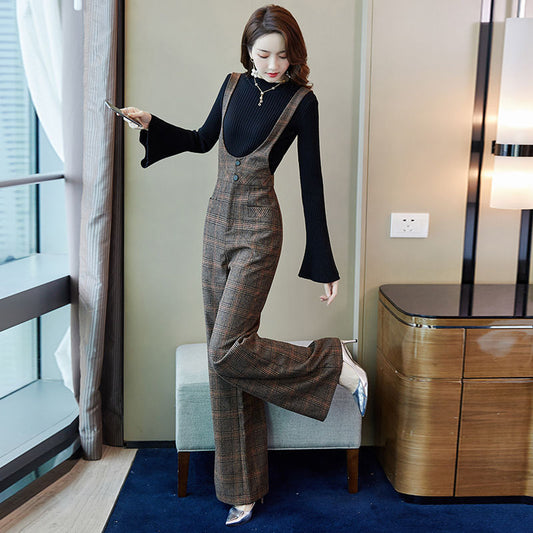 Wide-leg Pants Wear A Lightly Cooked Two-piece Suit