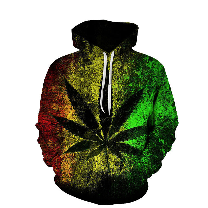 Beach Maple Leaf Couples Sport Sweaters Men And Women Casual Hoodies - BabynBeauty