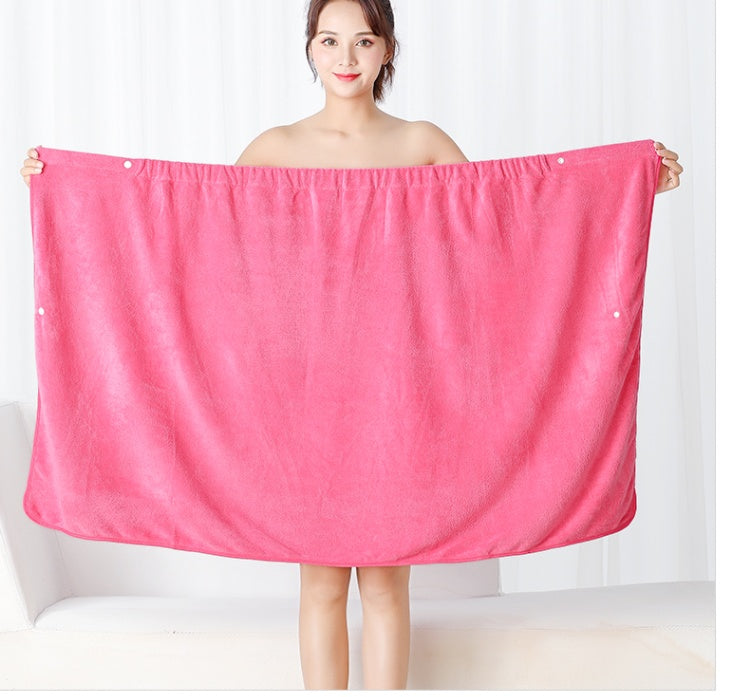 Open Button Bath Skirt Women Tube Top Bath Towel Can Wear Nightdress