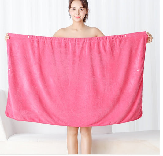 Open Button Bath Skirt Women Tube Top Bath Towel Can Wear Nightdress