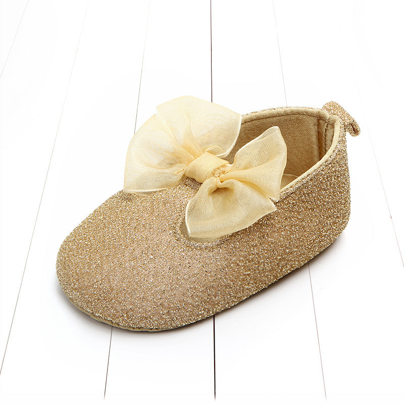 Shiny Ribbon Bow Female Baby Shoes Baby Shoes Toddler Shoes