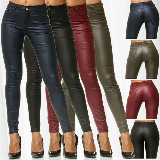 Faux Leather Pants For Women - BabynBeauty
