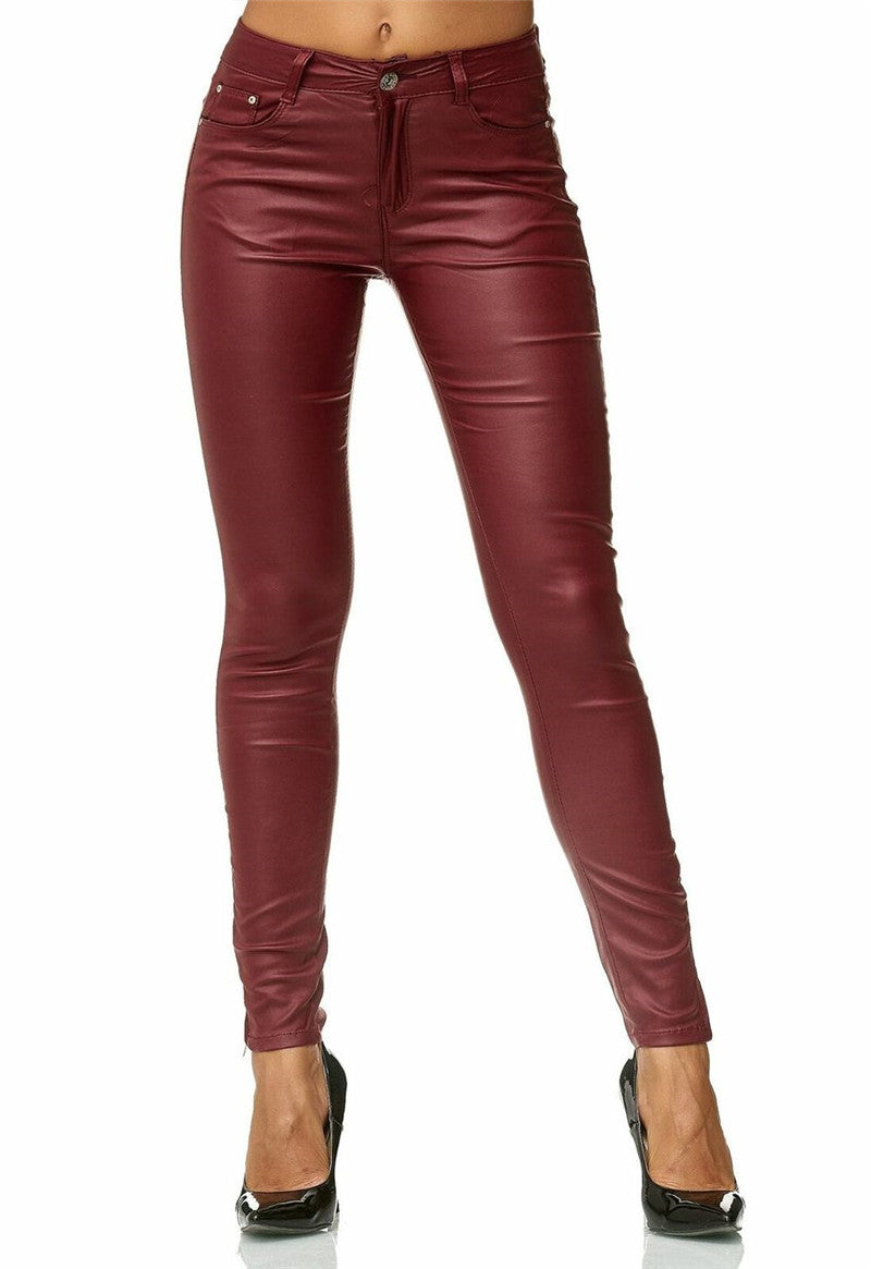 Faux Leather Pants For Women - BabynBeauty