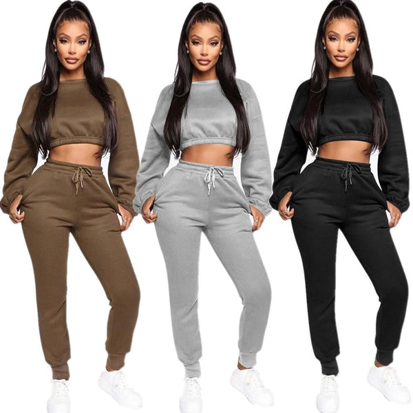 Hoodies Tops Pants Trousers Two Piece Set - BabynBeauty