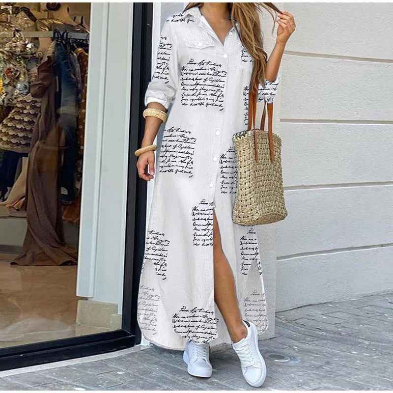 Fashion Women Sexy Shirt Long Skirt Dress