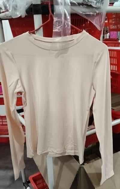 Women's Fashion Casual Solid Color Slim Pullover T-shirt