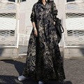 Retro Ethnic Style Autumn Printed Cotton And Linen Dress